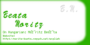 beata moritz business card